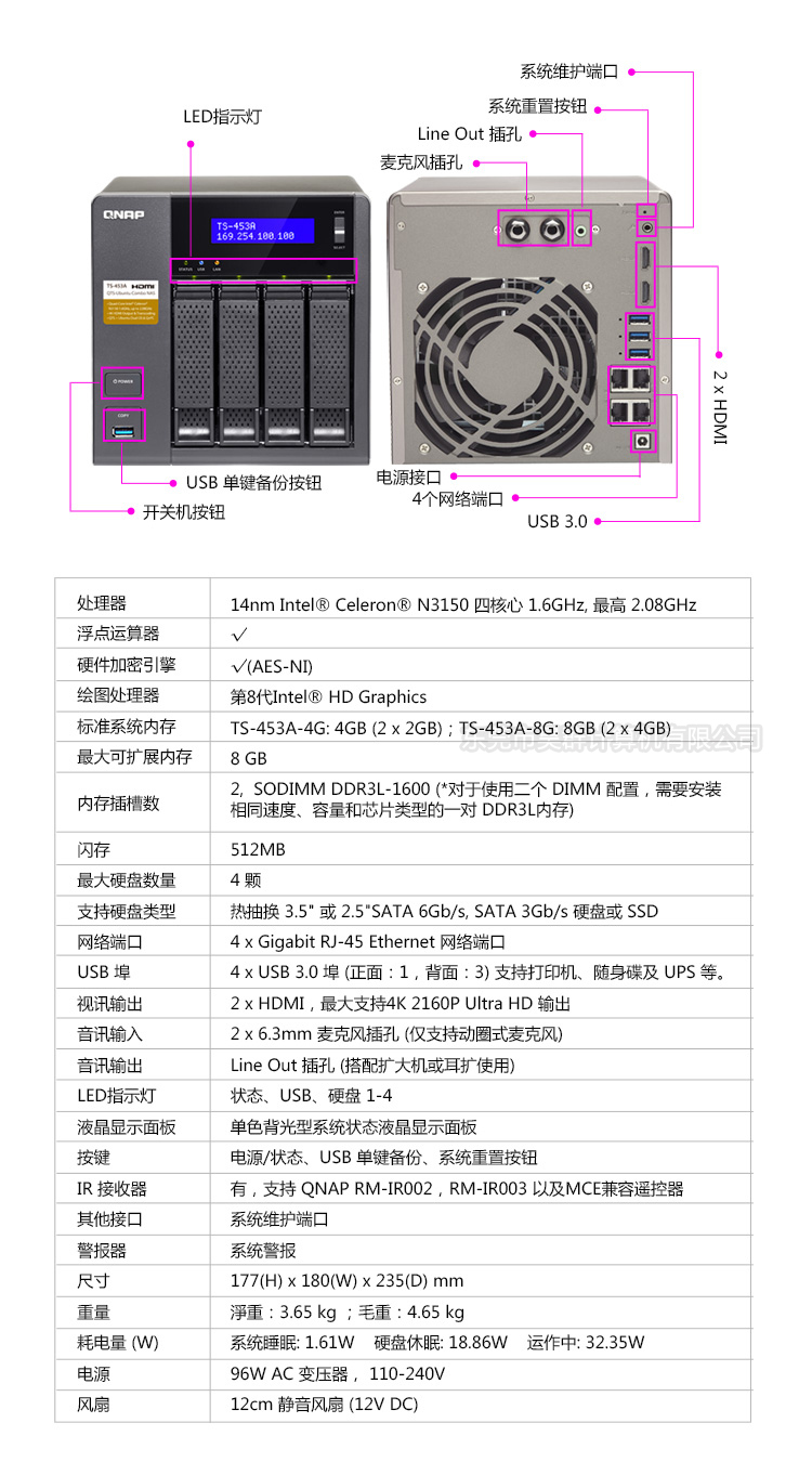 威联通 TS-453A-4G