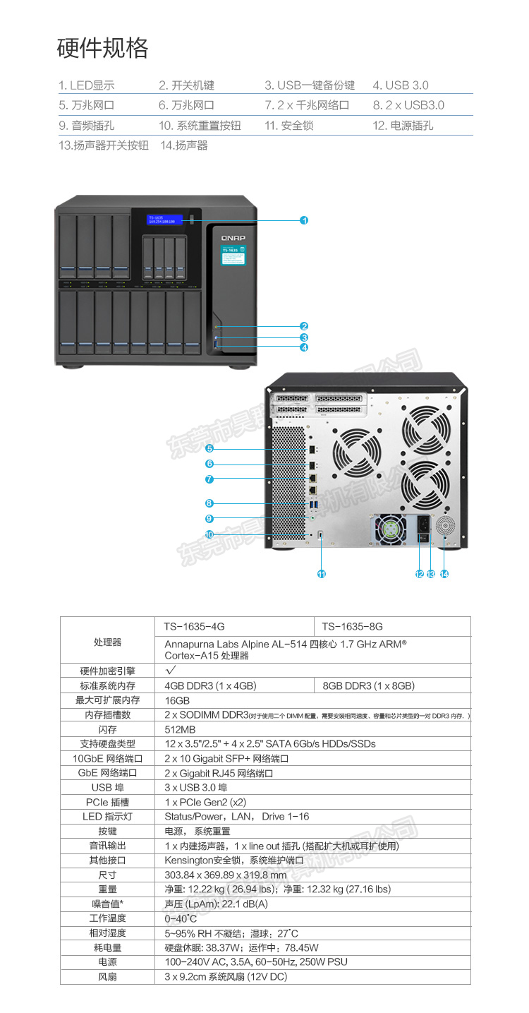 威联通 TS-1635-8G