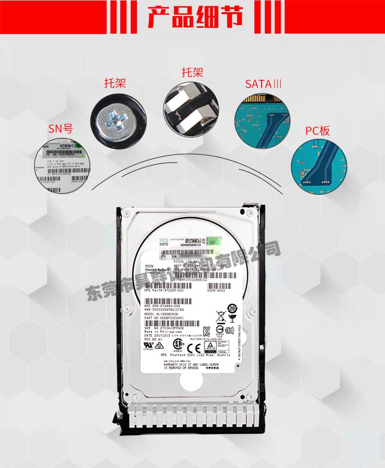 HP 1TB 6G SATA 7.2k 2.5" SC MDL 热插拔硬盘